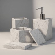 Shiny Mermer Banyo 5'li Set