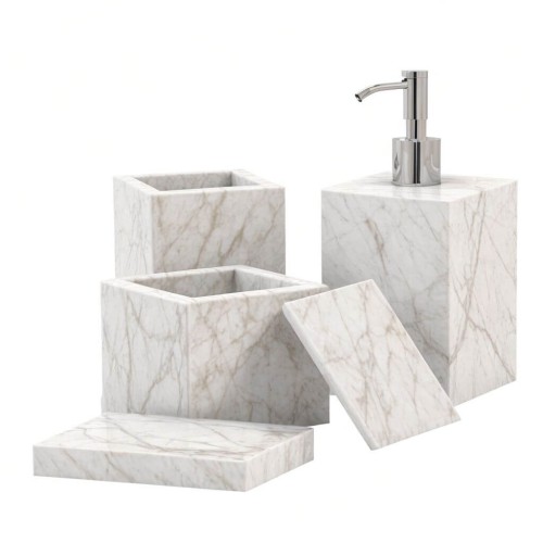 Shiny Marble Bathroom Set of 5