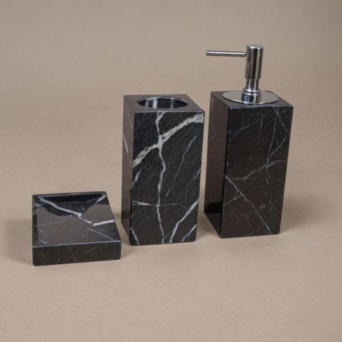 Ares Marmor-Badezimmer-Set, 3-teilig