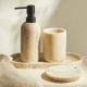 Bathroom accessories Nude Travertine Bathroom Set of 4 Nude Travertine Bathroom Set of 4