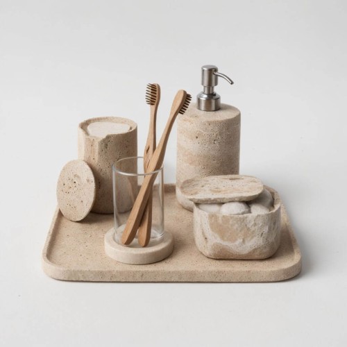 Amanda Travertine Bathroom Set of 7