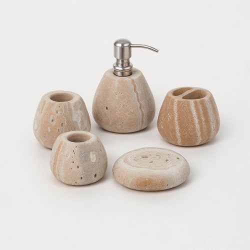 Alegra Travertine Bathroom Set of 5