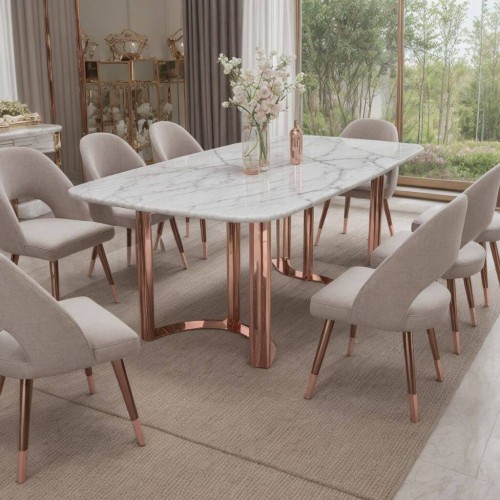 طاولات الطعام طاولة طعام رخام مارلي طاولات الطعام