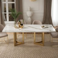 Triangolo Marble Dining Table