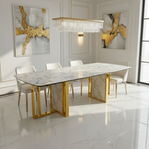 Atasha Mermer Yemek Masası Atasha Mermer Yemek Masası