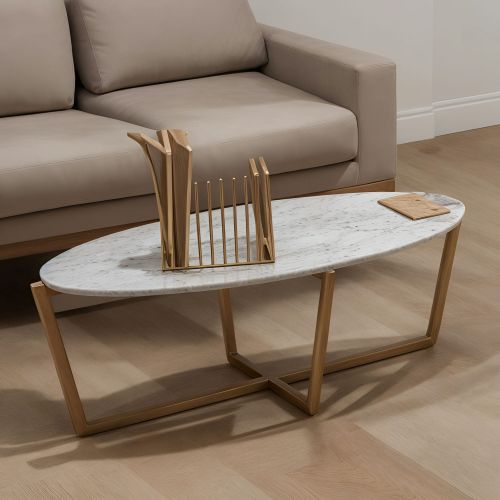 Oval Marble Coffee Table
