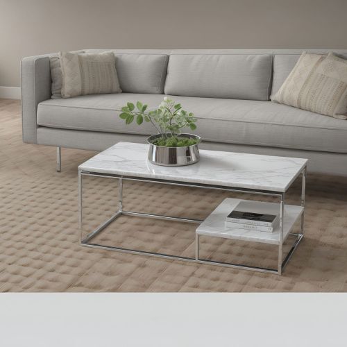 Elegant Rectangular Marble Coffee Table Elegant Rectangular Marble Coffee Table