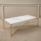 Brass Legged Marble Coffee Table