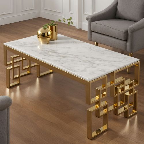 Marble Gold Coffee Table Marble Gold Coffee Table