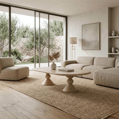 Couchtisch aus Travertin