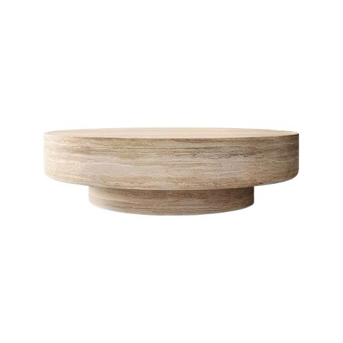 Travertine Coffee Table Round Travertine Coffee Table