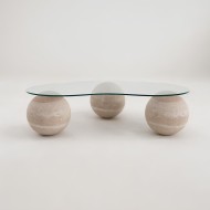Paolo Travertine Coffee Table