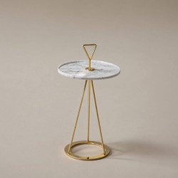 Bianco Marble Side Table