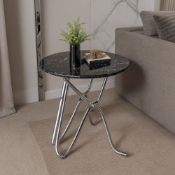 Wide Marble Side Table