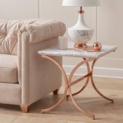 Corped Marble Side Table