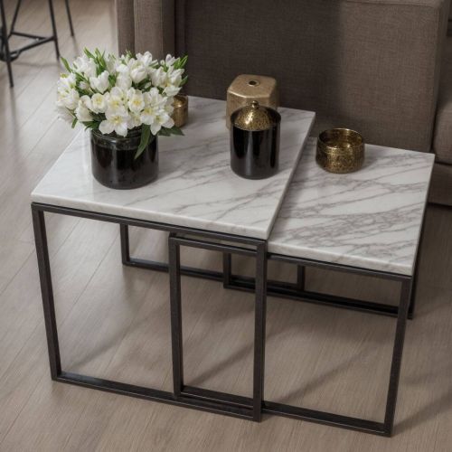 Nesting Tables Calvin Marble Nesting Coffee Table Nesting Tables