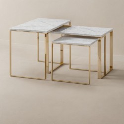 Zeta Marble Nesting Coffee Table