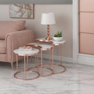 Faux Mermer Zigon Sehpa