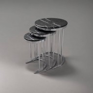 Zusammensetzbarer Couchtisch aus Platinmarmor