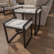 Centi Marble Nesting Coffee Table