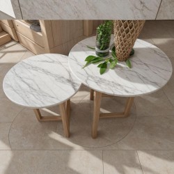 Latari Marble Nesting Coffee Table
