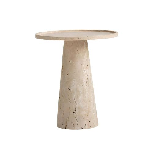 Travertine Side Table