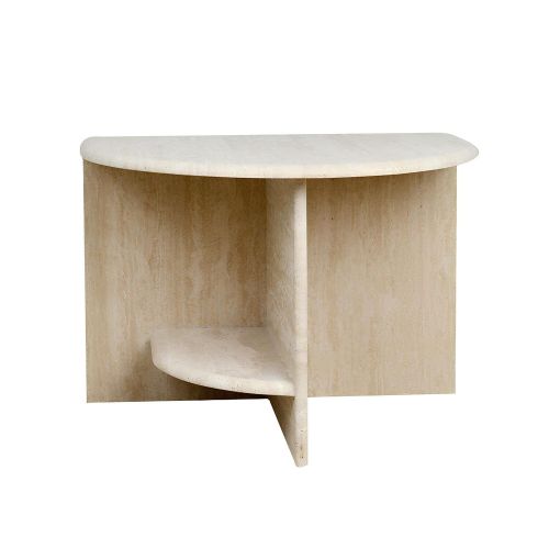 Travertine Side Table