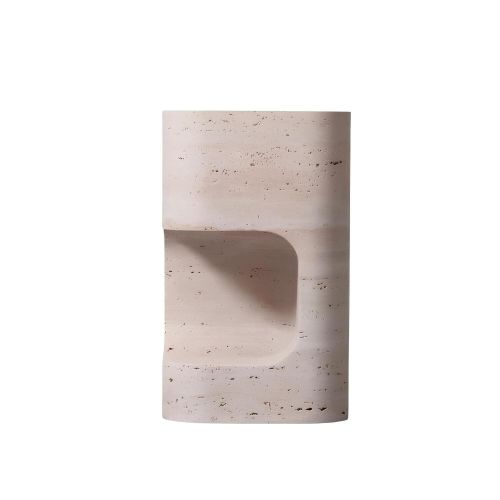 Travertine Side Table
