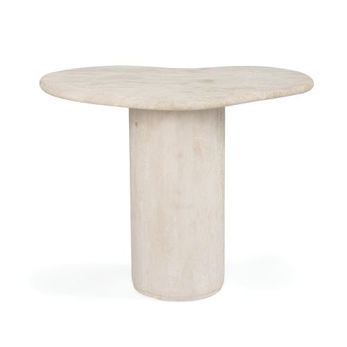 Travertine Side Table