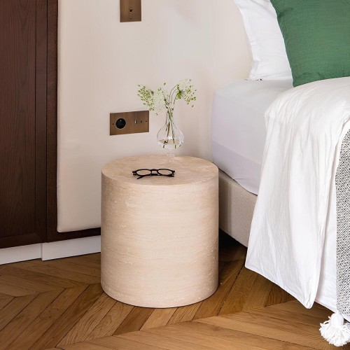 Travertine Side Table Travertine Side Table
