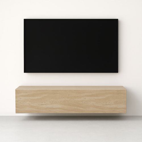 Travertine TV Unit