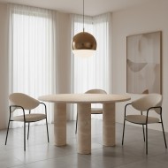 Sonya Travertine Dining Table