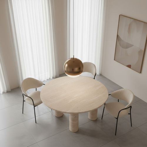 Traverten Yemek Masası