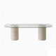 Elsa Travertine Dining Table