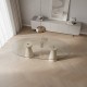 Roma Glass Travertine Table