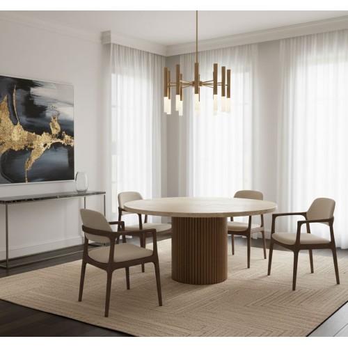 Safi Travertine Dining Table