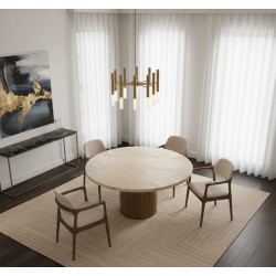 Safi Travertine Dining Table