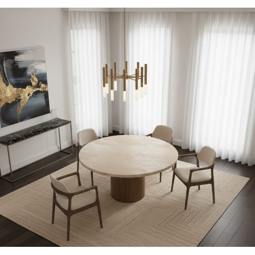 Safi Travertine Dining Table