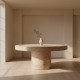 Arki Travertine Dining Table