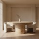 Arki Travertine Dining Table