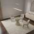Suvari Glass Travertine Table