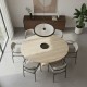 Tora Travertine Dining Table