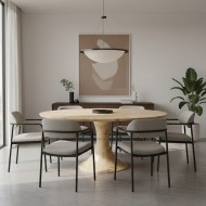 طاولة طعام Tora الترافرتين