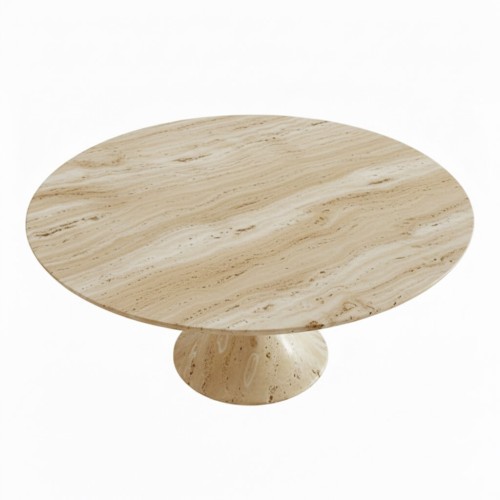 Tora Travertine Dining Table