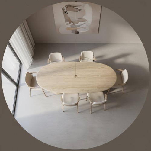 Sane Travertine Table