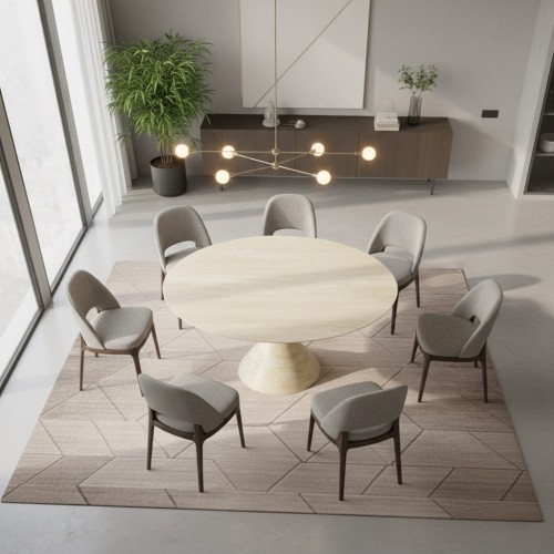 Barta Travertine Dining Table