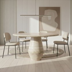 Alande Travertine Dining Table