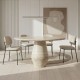 Alande Travertine Dining Table