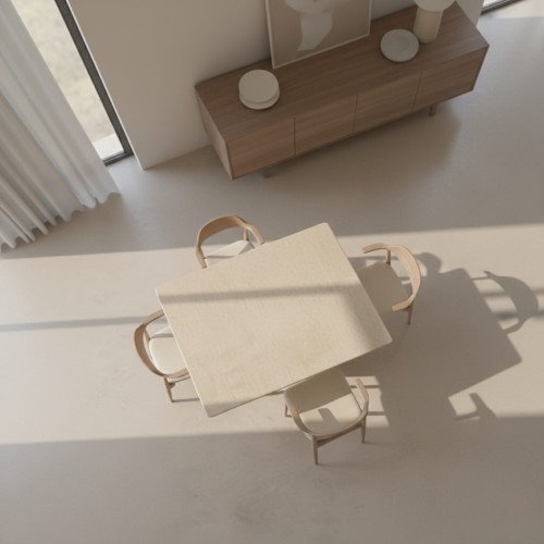 Aliss Travertine Dining Table