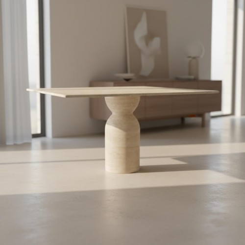 Aliss Travertine Dining Table